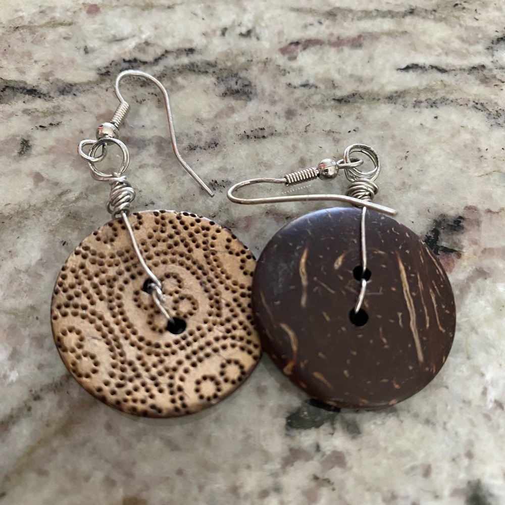 Button earrings
